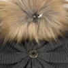 ファッション女性自由ho放な冬の秋のフェイクファーポムスラッチニットフランス人アーティストベレー女の子ソリッドカラーヘアボールキャップJ220722