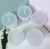 24oz Clear Cup Plastic Mugs Transparent Tumbler Summer ￥teranv￤ndbar kall drickande kaffemugg mugg med lock och halm FY5305 B0809