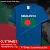 Bangladesch Männer T-Shirts Custom Jersey Fans DIY Name Nummer Marke High Street Fashion Hip Hop Lose Casual T Shirt Flagge 220616gx