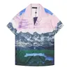 Designer Moda T-Shirt Hawaii Floral Letter Print Beach Shirts Men's Designer Silk Bowling Shirt Casual Men Summer Short Sleeve Asia Size M-3XL