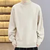 Men's Sweaters Men's Autumn Winter Turtleneck Male Thick Fleece Solid Color High Neck Sweater Long Sleeve Knitted PulloverMen's