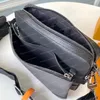 5A حقائب مصممة جلدية أصلية 3pcs قابلة للفصل الثلاثي أكياس رسول سوداء الأسود رجال Crossbody 3 في 1 مجموعة حقائب الكتف النسائية محفظة مع صندوق Jn8899