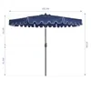 US STOCK Outdoor Patio Umbrella 9-feet Flap Market Table Umbrella 8 Sturdy Ribs with Push Button Tilt and Crank