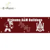 130 g/m², 150 D Material, NCAA Alabama AM Bulldogs-Flagge, doppelseitiger Druck, 1,5 x 5 Fuß (45 cm x 150 cm), Kettenwirkstoff, Banner-Dekoration, fliegende Hausgarten-Flagge