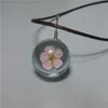 Pendentif Colliers À La Main Pissenlit Fleur Séchée Collier Pour Femmes Plante Spécimen Boule De Verre Femelle Rétro Clavicule Transparente