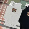 Nouveau-né Bébés Filles et Garçon À Manches Courtes Barboteuse Coton Vêtements Designer Marque Lettre Imprimer Infantile Bébé Combinaisons Enfants Pyjamas