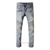 Mens Designer Jean Fashion Denim Pants For Male Skinny Ripped Destroyed Stretch Slim Fit Jean Beam Foot Trousers