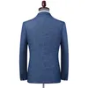 Giacche da abito casual Blazer da uomo Matrimonio Blu Slim Fit Capispalla oversize monopetto Blazer Eleganti cappotti di lusso Coreano 220801