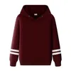 2021 New Men Brand Hooded Hoodies Streetwear Hip Hop Men Sweatshirts Solid Red Black Grey Green White Purple L220730