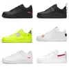 Högkvalitativ herrsport Casual Shoes Classic Triple White Low Shadow Forces Black Wheat Pale Ivory Pastell Beige Air Utility Women Orange Designer Trainers Sports 1