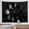 Purple Starry Sky Universe Tapestry Moon Astronaut Mandala vägg hängande matta hippie psykedelisk tapiz art filt boho heminredning j220804