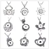 Rétro coeur feuille hibou bouton pression collier 18 MM gingembre boutons pression breloques colliers pour femmes bijoux