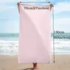 70 * 150cm Seersuckerのビーチタオル速乾性刺繍長方形タオルの光素材のBeachtowelの屋外活動の供給