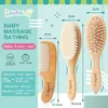 Baby Hair Brush Personalized Wood and Comb Set for Born Portable Pocket Goat Bath for Kids 220728