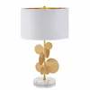 Modern ledd lyx metall guldblad kreativ bord lampa för vardagsrum sovrum studie dekoration marmor ljus myy