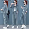 Women's Two Piece Pants Top Women Clothing Sporting Suit Female European Fashion Lady Clothes Set Corduroy Embroidered 2 Autumn Tracksuit 16