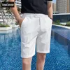 Heren shorts Heren Heren zomer dunne casual knie lengte trend all-match Britse stijl mannelijke Koreaanse versie slanke pakken shortsmen's