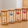 Partybevorzugung 3 Minuten Holzrahmen Sanduhr Sanduhr Sanduhr Zeitzähler Countdown Home Kitchen Timer Uhr Dekoration Geschenk SN4647