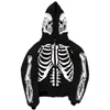 Women's Hoodies & Sweatshirts Funny Skull Zipper Long Sleeved Style Print Hooded Womens Large Size Loose Wild Plus Thick Sweater Women Jacke