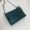 Mini axelväskor med diamantläppstift crossbody väska multicolors handväska