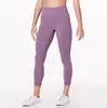 Pantalones de traje de yoga Lu de color para mujeres Meleras de gimnasio de alta cintura Fitness elástica deportes al aire libre