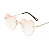 Neue Herz Sonnenbrille Frauen Neue Ankunft Herz Form Liebe Randlose Brillen Weibliche Gute Qualität Sonnenbrille UV400 Reisen Einkaufen