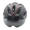Helmets de motocicleta Bicicleta Ajustable Adulto con gafas magnéticas desmontables bicicleta liviana