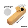 vap wood pipe Straight with metal bowl Portable washable wood pipes smoke bubbler bong