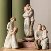 Mors dag födelsedag påskbröllop gåva nordisk heminredning människor modell vardagsrum tillbehör familjefigurer hantverk 220510