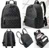 Designer Black goffratura Zaini Borse Uomo Donna Zaino in pelle PU Borsa da scuola Moda Zaino Zaino Zaino presbite Borse a tracolla