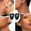 Hoop & Huggie Punk Spike Earrings Round Heart Stainless Cartilage Stud Men Women Cool Gothic Style Chunky JewelryHoop &Hoop239R