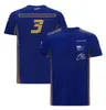 J5dw Polos pour hommes F1 Driver T-shirt Mens Team Uniforme à manches courtes Fan Vêtements Sports Casual Col rond Costume de course peut être personnalisable