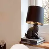 북유럽 LED 테이블 램프 미국 네덜란드 동물 테이블 조명 침실 침대 머리맡 램프 수지 토끼 테이블 램프 실내 조명기구 H220423