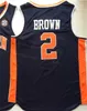 NCAA College 농구 2 Bryce Brown Jersey 1 Jared Harper 50 Austin Wiley Charles Barkley 34 스포츠 팬을 위해 스티치 된 University Team Color Navy Blue