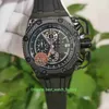 Items Top Quality Watches 42mm Survivor 26165 26165IO 00 A002CA 01 Chronograph Workin Black Rubber Bands VK Quartz Movement Me217D