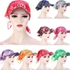 Wide Brim Hats Women Men Cotton Candy Colors Sun Cap Visor Hat Bandana Hedging Caps Sports Printed With Scarf Turban HeadwearWide Wend22
