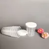 30 ml Klare PP Flüssigkeitsmessbecher Kunststoff Graduaeted Labortest Zylinder Weiße Deckel Indizierung Klar Container Wanne