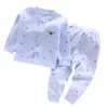 Primavera 0-24M Nacido Baby Girl Boy Ropa Conjuntos Verano Oso Bordado Abrigo de algodón + Pantalones largos Trajes de ropa para niños 220507