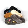 2022 Hot sell Classic design style Graffiti Keep Warm slippers goat skin sheepskin snow slippers Man women slippers