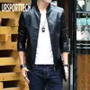 Heren PU Leer Jackets Coats Motorfiets Biker Faux Leather Jacket Men Autumn Winter Kleding Male klassieke Winderbreaker Coat 220816