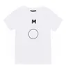 2022 Baby Designers Vêtements Enfants T-shirts Été T-shirts à manches courtes Tops Garçons Filles Blanc Lettres noires Coton imprimé T-shirts classiques Vêtements respirants 90-130