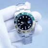 Sınırlı GMT Purole Seramik Çerçeve Erkek Saatler 40mm Otomatik Mekanik İzle Paslanmaz Çelik Safir Kol Saatleri Süper aydınlık montre de luxe