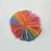 Keychains Fluffy Multicolour Rubber Fur Ball Keychain Key Rings Holder Unisex Trendy Jewelry Bag Ornaments GiftKeychains