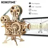 Robotime 183 Stück Retro DIY 3D Handkurbel Filmprojektor Holzmodellbausätze Montage Vitascope Spielzeug Geschenk für Kinder Erwachsene 220715