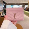 Designer Top Quality Luxury Card Holder Genuine Leather purse Fashion Y Womens Purses Mens Key Ring Credit Coin Wallet Bag Travel 214S