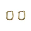 Stud minimaliste en forme de O boucles d'oreilles breloque femmes Vintage géométrique Ellipse fait à la main accessoires de fête bijoux GiftStud Farl22