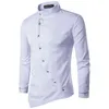 Camicia irregolare di moda Uomo Design di marca Ricamo Slim Fit Camicie a maniche lunghe casual Camicia da uomo per festa di nozze per uomo Chemise L220704