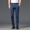 Summer Men's Casual Trousers Fashion Classic Stripe Plaid Black Solid Color High Quality Formal Suit Pants Male 30-38 220330