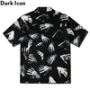 Camisas de calle vintage con estampado de icono oscuro para hombres Camisas hawaianas de verano Top masculino 220401