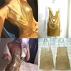 Frauen Party Kleid sexy Club Kendall Jenner Vestidos Diamond Halter Silber Elegant Deep V Backles 220609
